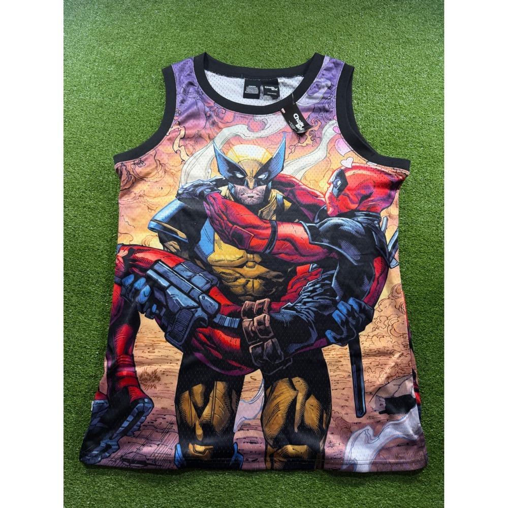 Chalk Line Deadpool Wolverine Besties Venice Jersey Mesh Tank Top Mens Large NEW